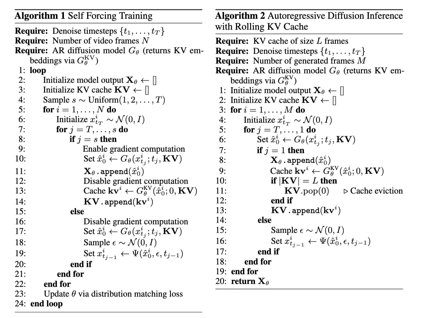 Self-Forcing train and inference